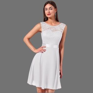 BeryLove White Skater Dress